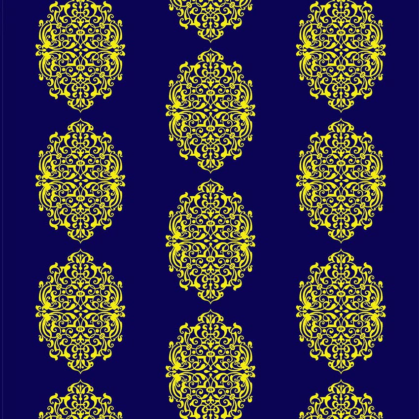 Kaftan blue yellow ornament