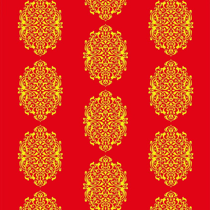 Kaftan red yellow ornament